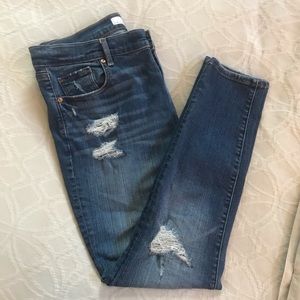LOFT Distressed Skinny Jeans